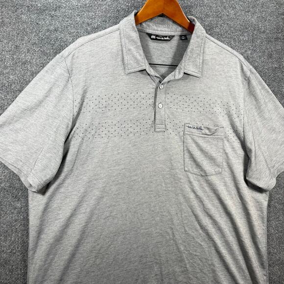Travis Mathew Polo Shirt Men's XXL Gray Short Sleeve Golf Casual Stretch Active - Picture 3 of 11